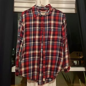 American Eagle Red and Blue Flannel
